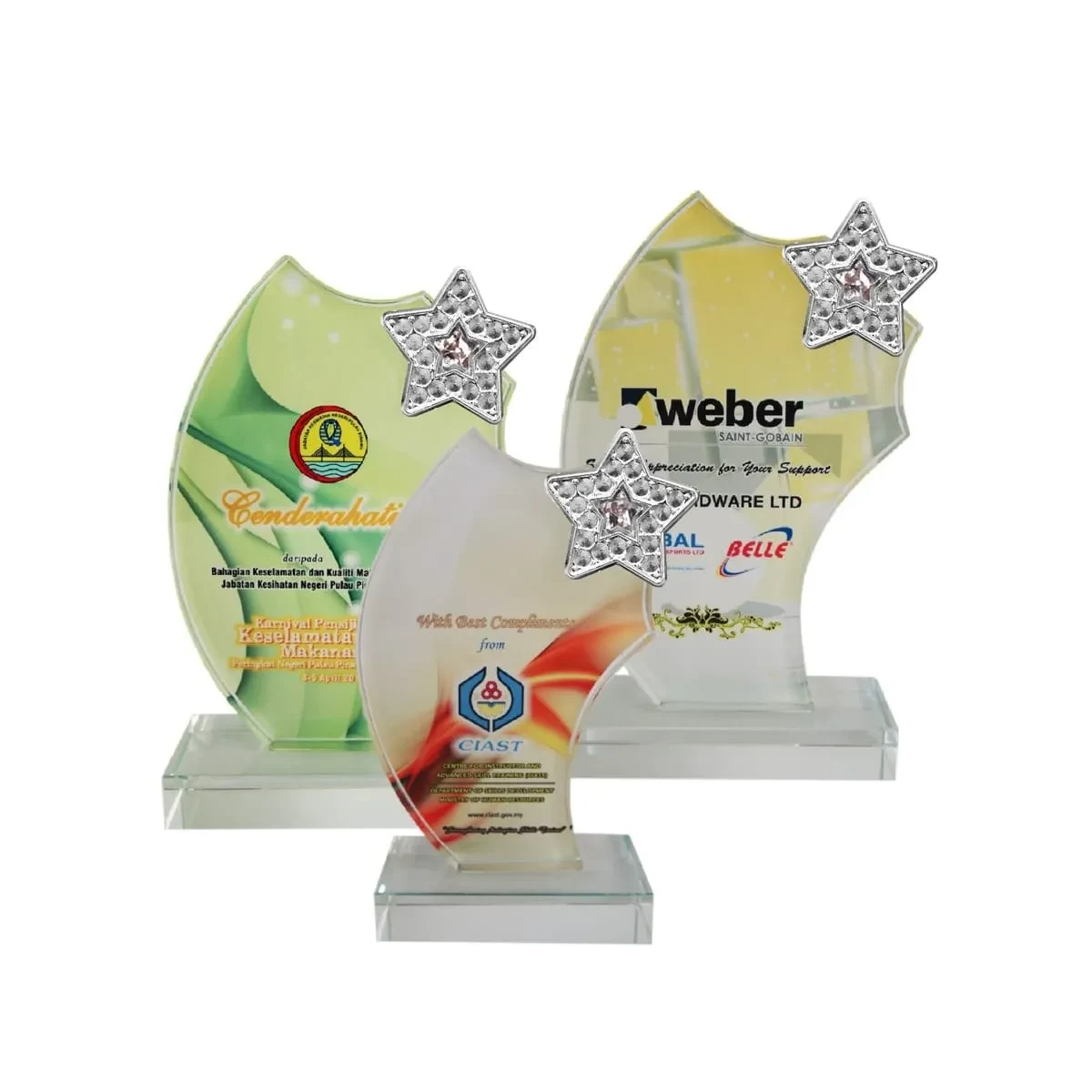 Exclusive Crystal Glass Star Awards 8198