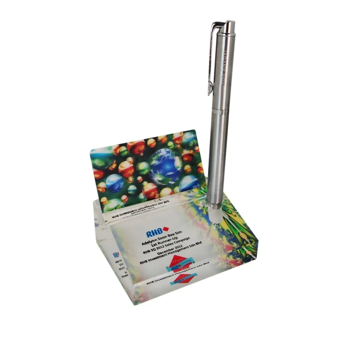 Crystal Paper Weight (Namecard Holder with Pen Holder) 8210 mixed materials corporate gifts product image 3