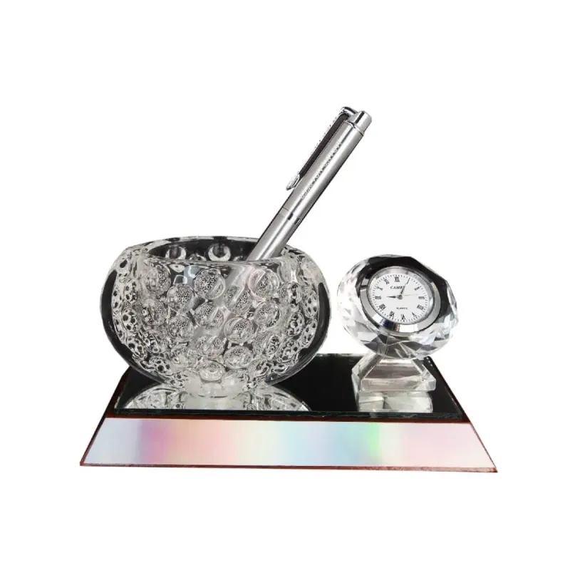 Crystal Bowl with Clock 8214 mixed materials wall clocks product image