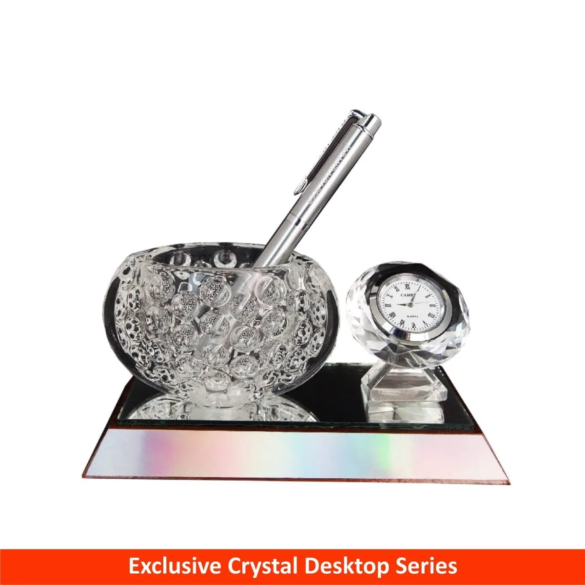 Crystal Bowl with Clock
