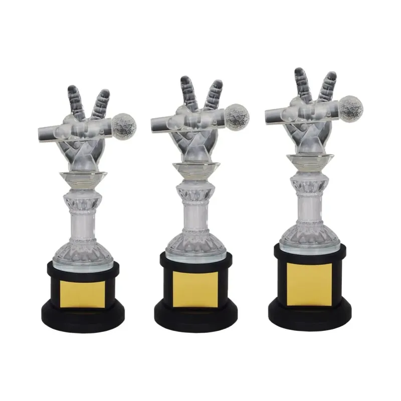 Exclusive Crystal Glass Awards (Microphone) 8264 mixed materials corporate gifts product image