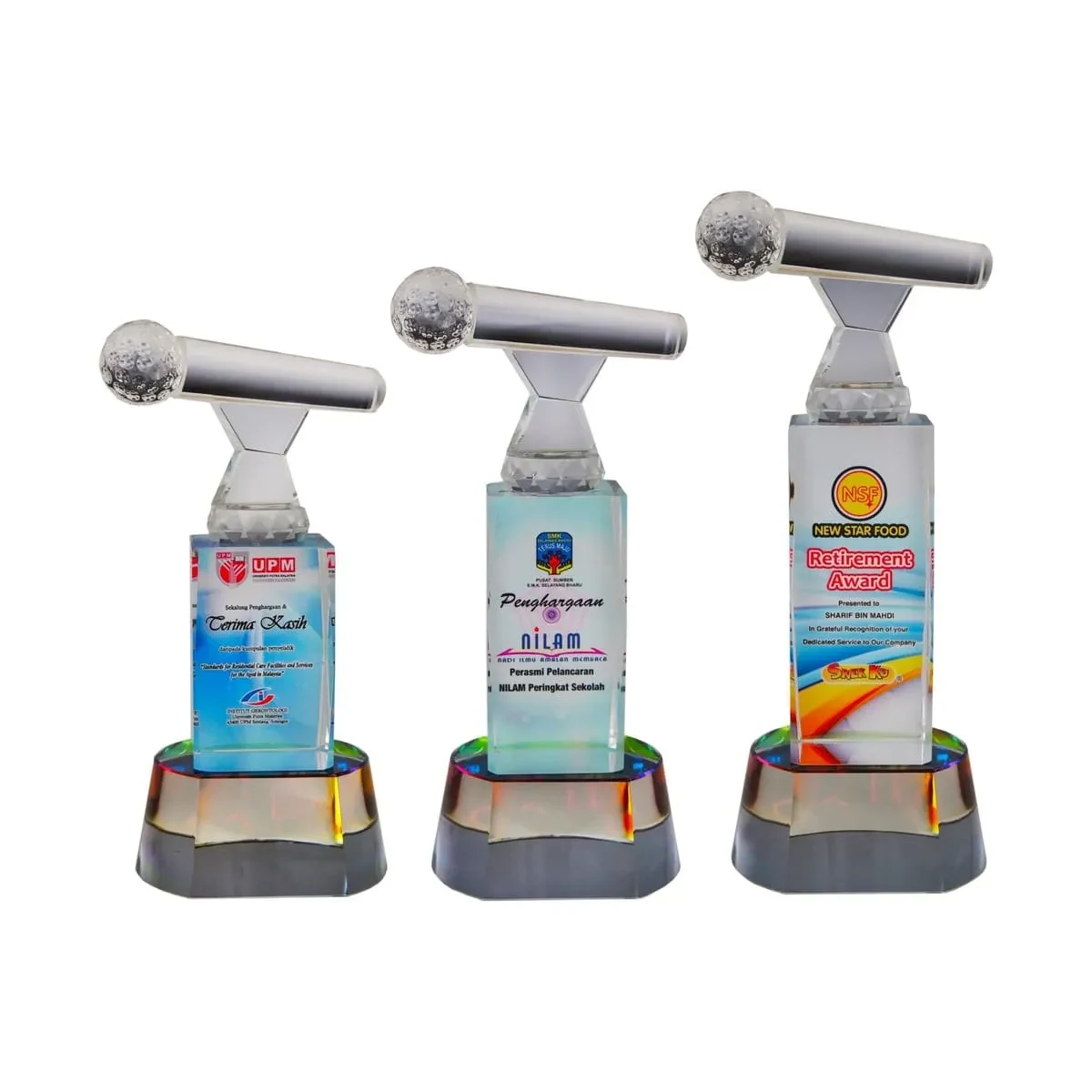 Exclusive Crystal Glass Awards (Microphone) 8266
