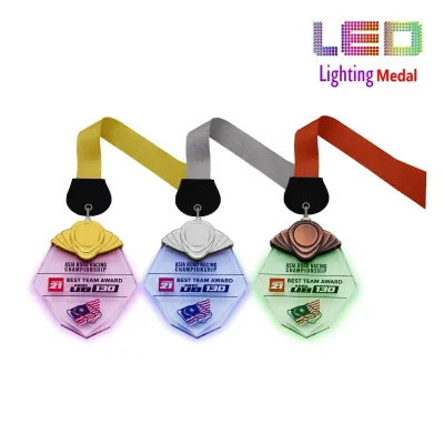 LED Lighting Crystal Medal (GOLD, SILVER, BRONZE) 8304