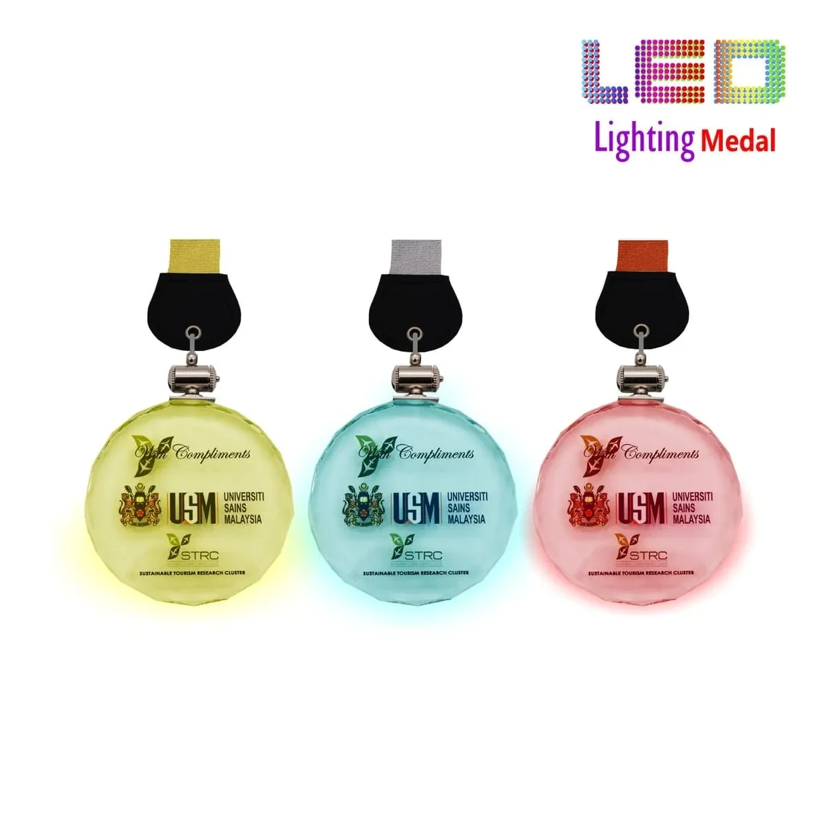 LED Lighting Crystal Medal (GOLD, SILVER, BRONZE) 8305