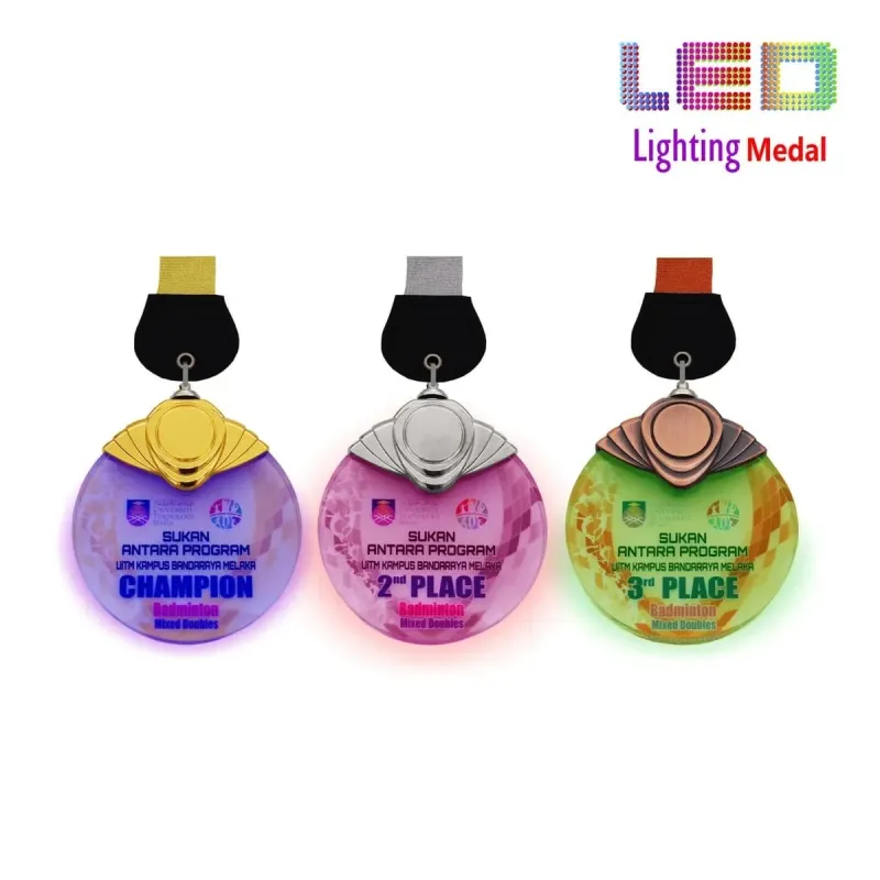 LED Lighting Crystal Medal (GOLD, SILVER, BRONZE) 8306 product image