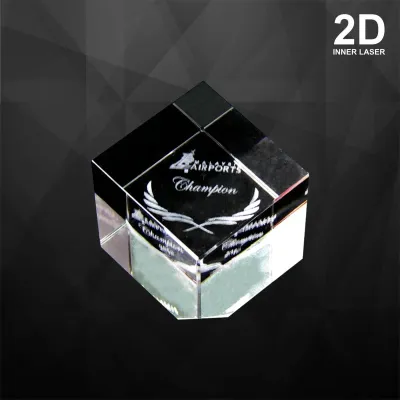 Square Crystal Paper Weight 9046