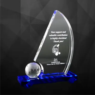 Exclusive Crystal Globe Plaques 9058