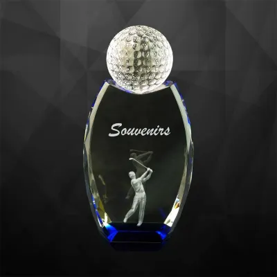 Exclusive Crystal Golf Trophy 9076