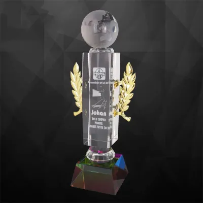 Exclusive Crystal Globe Trophy 9107