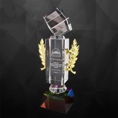 Exclusive Crystal Cube Trophy 9113