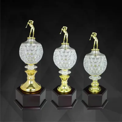 Exclusive Crystal Golf Trophy 9141