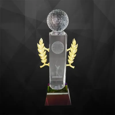Exclusive Crystal Golf Trophy 9145