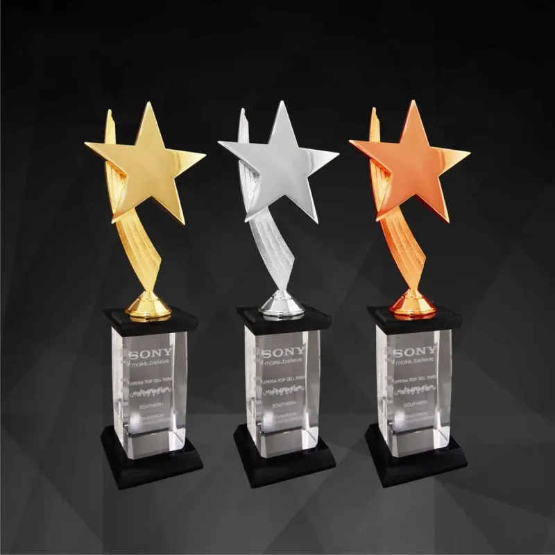 Exclusive Star Awards (GOLD, SILVER, BRONZE) 9146 crystal trophies product image