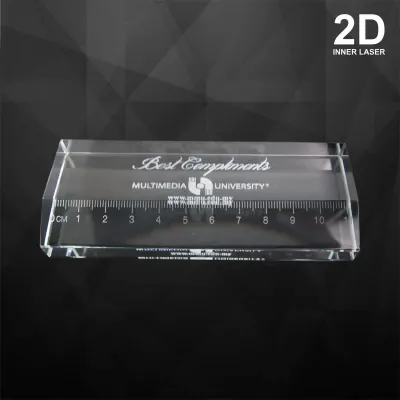 Crystal Ruler Paper Weight 9165