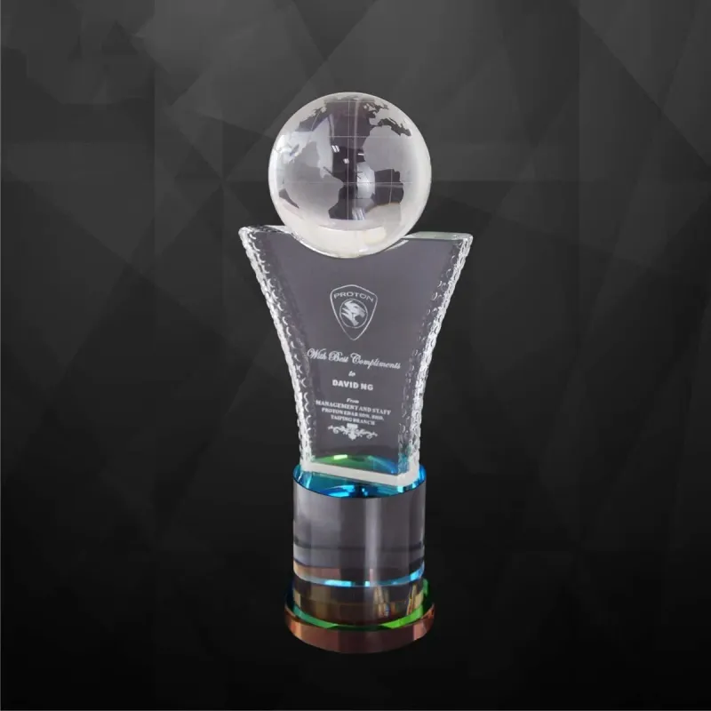 Exclusive Crystal Globe Trophy 9176 product image