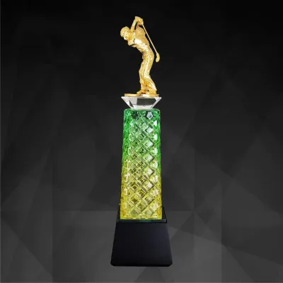 Exclusive Crystal Golf Trophy 9203