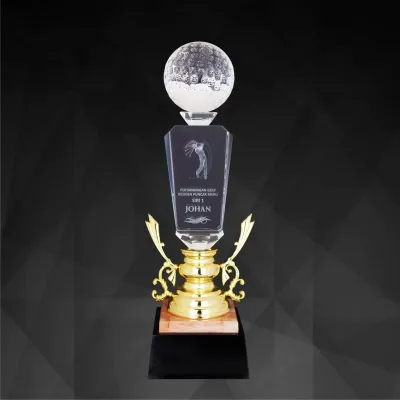 Exclusive Crystal Golf Trophy 9204