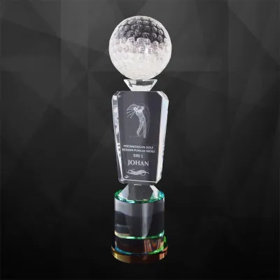 Exclusive Crystal Golf Trophy 9206
