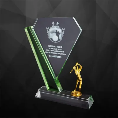 Exclusive Crystal Golf Trophy 9208