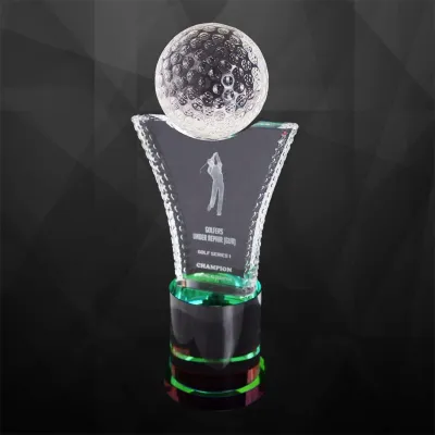 Exclusive Crystal Golf Trophy 9209