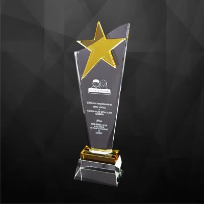 Exclusive Crystal Star Plaques 9225