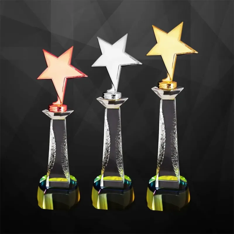 Exclusive Star Awards (GOLD, SILVER, BRONZE) 9237 crystal trophies product image
