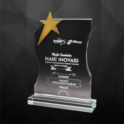 Exclusive Crystal Star Plaques 9252