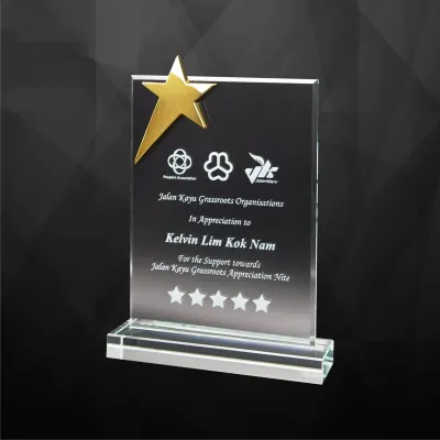 Exclusive Crystal Star Plaques 9253