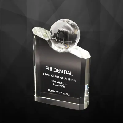 Exclusive Crystal Globe Plaques 9255