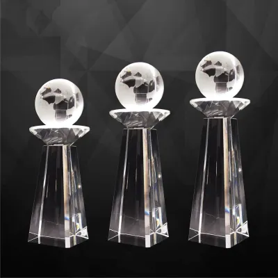 Exclusive Crystal Globe Plaques 9256