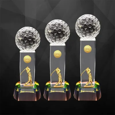 Exclusive Crystal Golf Trophy 9283