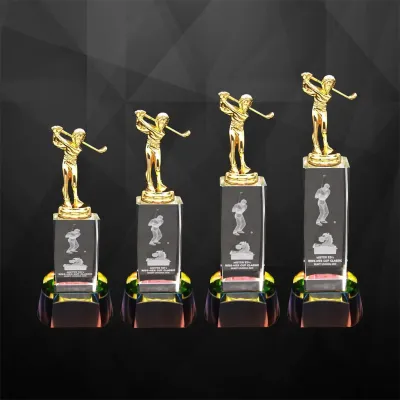 Exclusive Crystal Golf Trophy 9284
