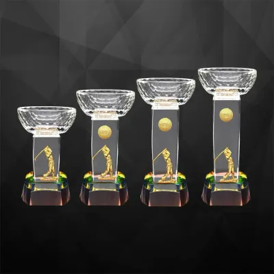 Exclusive Crystal Golf Trophy 9285