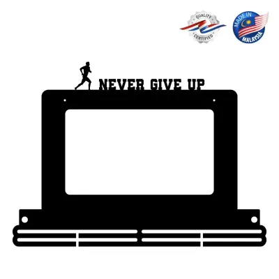 Acrylic Medal Holder (Never Give Up) AB004