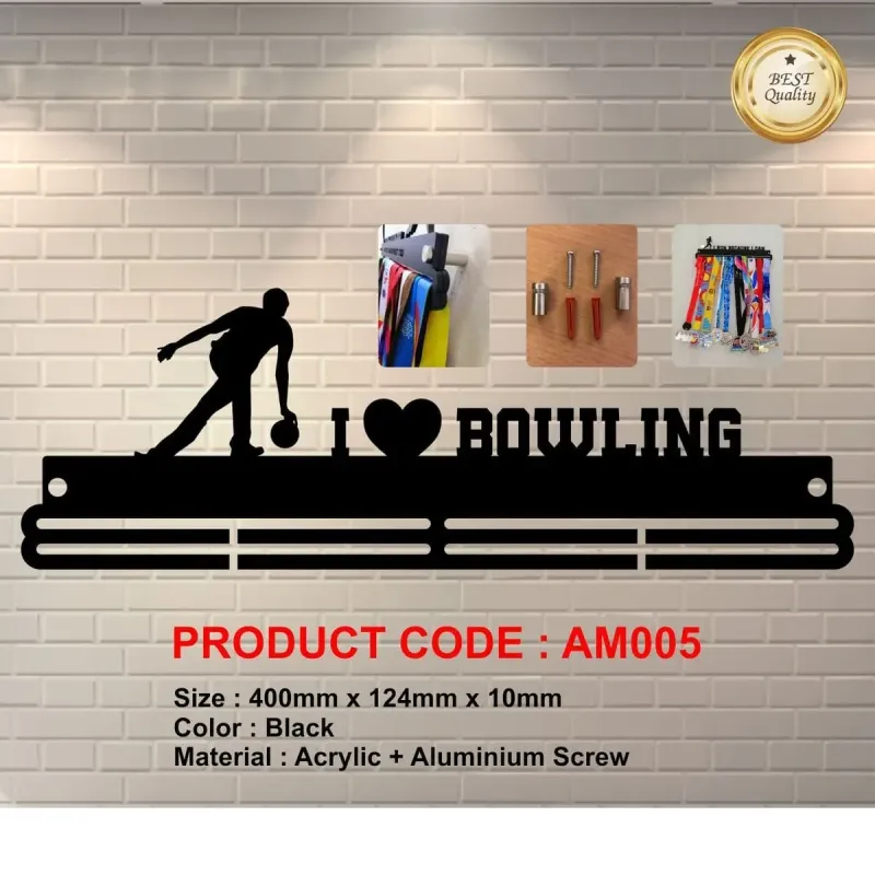 Acrylic Medal Holder (Bowling) AM005 product image