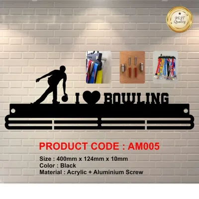 Acrylic Medal Holder (Bowling) AM005