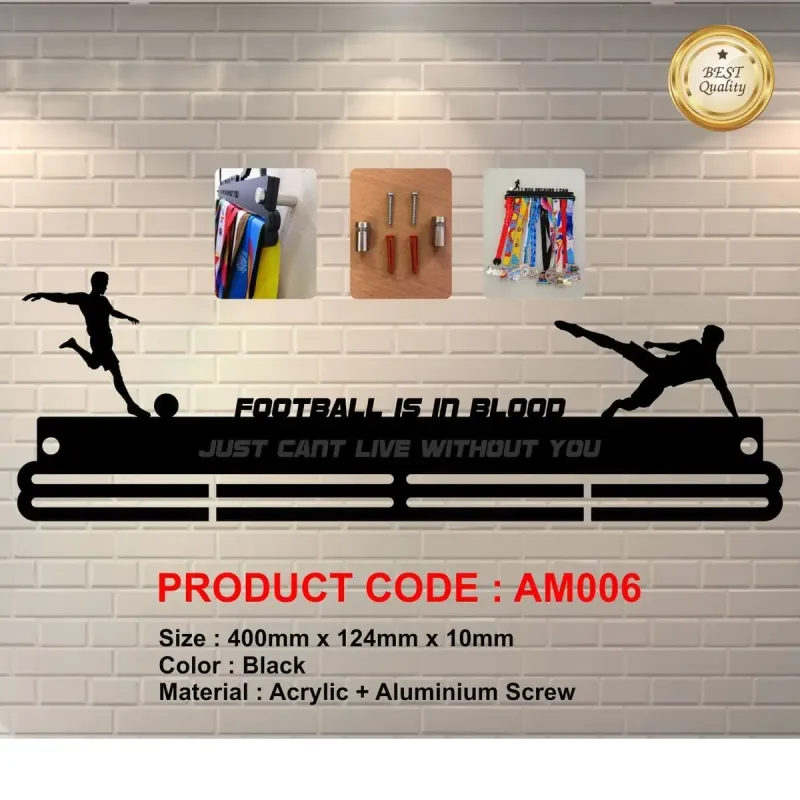 Acrylic Medal Holder (Football) AM006 product image