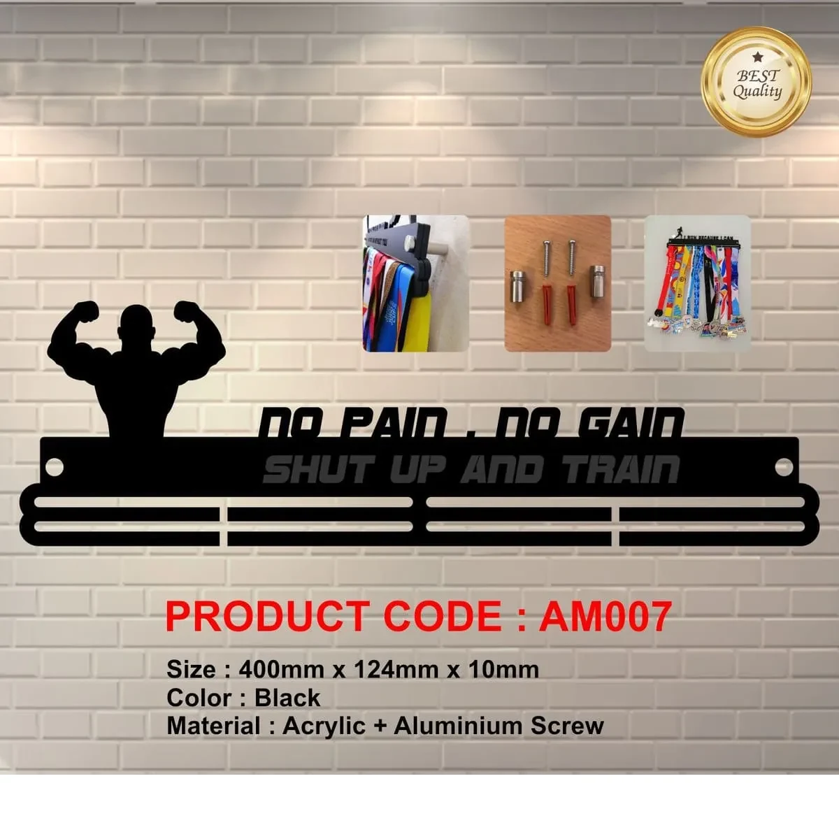 Acrylic Medal Holder (Gym) AM007