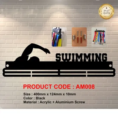 Acrylic Medal Holder (Swimming) AM008