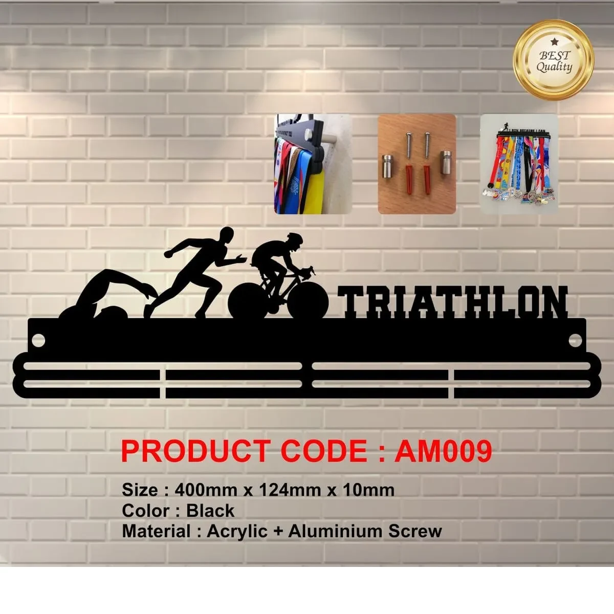 Acrylic Medal Holder (Triathlon) AM009
