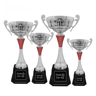 Metal Cup Trophy (SILVER RED) BAW691