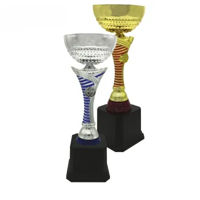 Metal Cup Trophy (GOLD RED / SILVER BLUE) BAW710