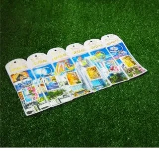 6-in-1 Resin Stamp Shape Keychain CK009 mixed materials product image 2