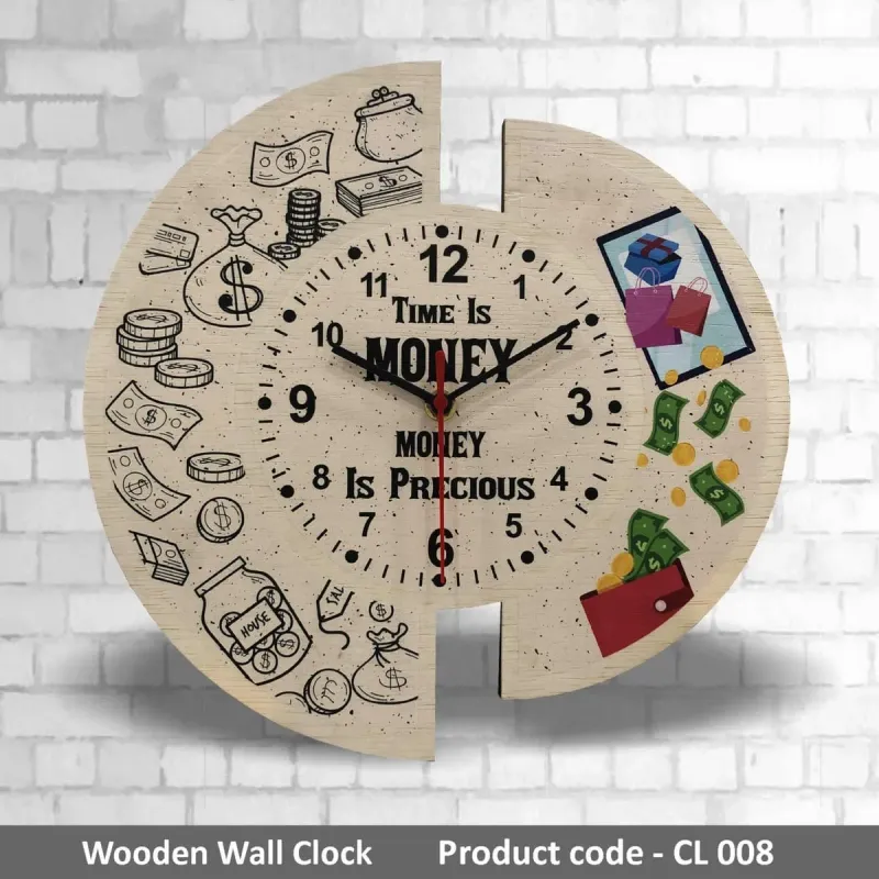 Wooden Wall Clock CL008 mixed materials product image