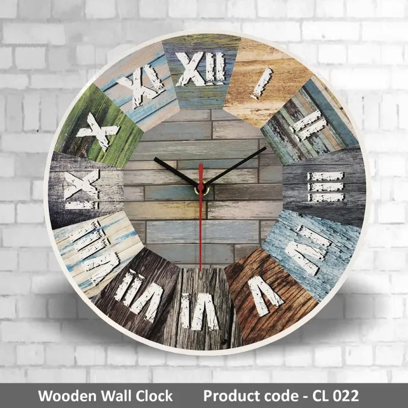Wooden Wall Clock CL022 mixed materials product image