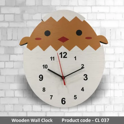 Wooden Wall Clock (Chick) CL037