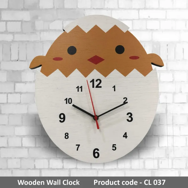 Wooden Wall Clock (Chick) CL037 mixed materials product image
