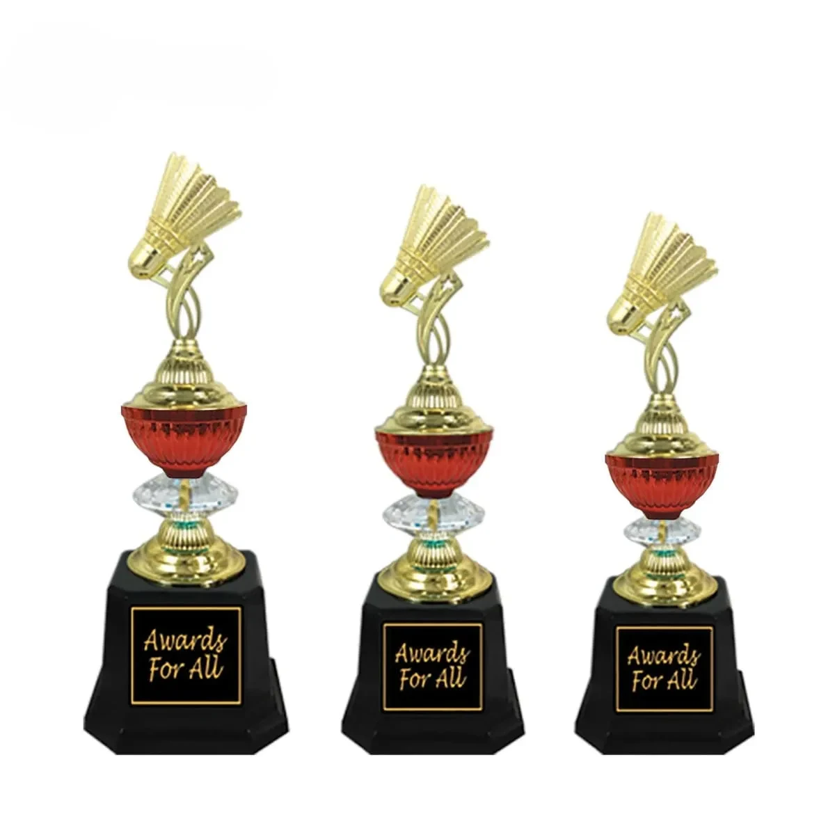 Plastic Badminton Trophy (GOLD RED) CT0605
