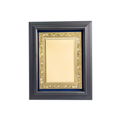 Wooden Plaque with Aluminum Plate (BLUE) EP137