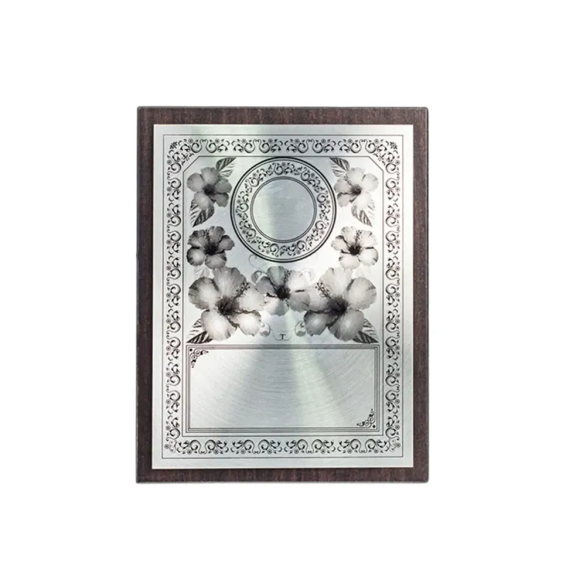 Plastic Stand with Bunga Raya Aluminum Plate EP202 wooden plaques product image